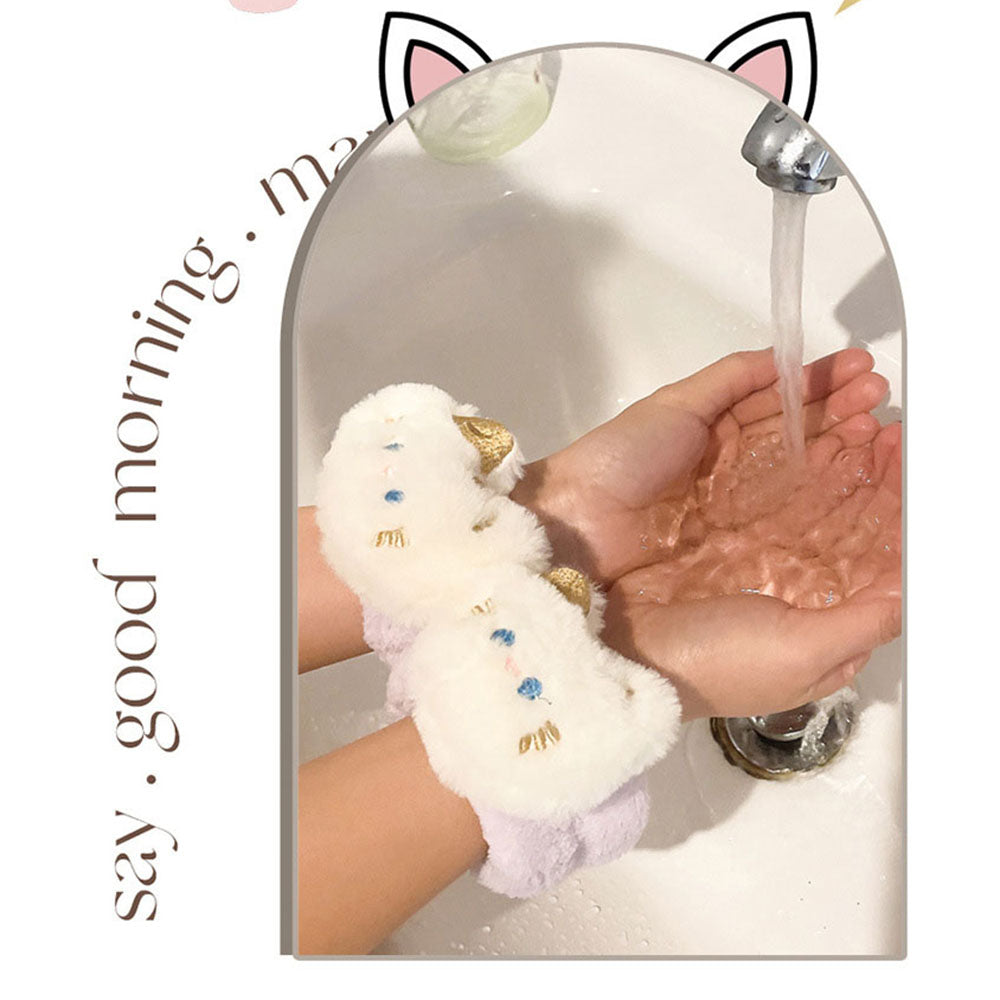 1 Pair Cute Animal Soft Plush Water Absorption Face Washing Wristbands Wipe Sweat Yoga Running Sport Wrist Bands 1 Pair Cute Animal Soft Plush Water Absorption Face Washing Wristbands Wipe Sweat Yoga Running Sport Wrist Bands
